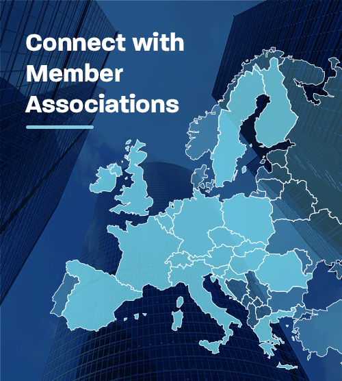 Map of europe with highlighed countries that are EACT Members